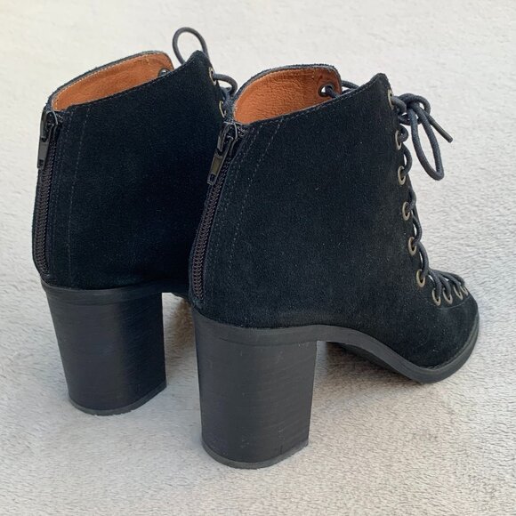 Jeffrey Campbell Cors Black Suede Ankle Booties Sz8 - Picture 9 of 15